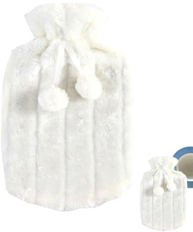 Wärmflaschenbezug, Trinkflasche Softcover 2L Niedlich Wärmflasche Überzug Mit Flauschiger Plüsch, Langzeitwärme, Schnelle Schmerzlinderung, 30X20cm - (Wärmflasche Nicht Enthalten)