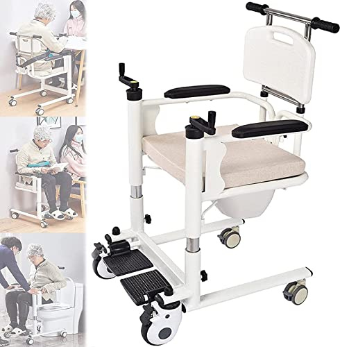 Sedia per il trasferimento dei pazienti, sollevatore per il bagno con ruote, sollevatore per la seduta, vasca comoda per anziani disabili
