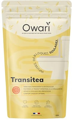OWARI Transitea - Tisane Transit Anti Ballonnements et Ventre Gonflé - Infusion Fenouil pour Digestion Difficile et Ballonnements - Tisane Transit Intestinal 100% Végétale Fabriquée en France