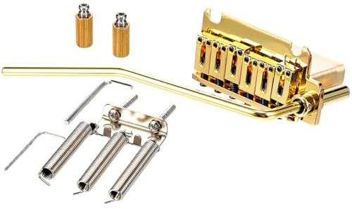 Guitar ST Tremolo Bridge 52.5mm(6 Strings) Spceing Double System Bridge 2-Point for Strat Electric Guitar Replacement Electric Guitar Tremolo Bridge, Chrome (GA221A)