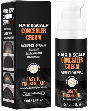 Enmascarador para el cuero cabelludo, crema de relleno para zonas calvas, crema de raíz natural de 50 ml para cabello más completo y mayor densidad de línea del cabello en hombres y mujeres