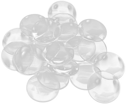 BESTYASH 20stücke Teiliges Set Mit Doppelt Konvexen Tragbare Lupe Für Schmuckprüfung Und Leseeinsätze Mit Runder Linse Kleine Leselupe Für Senioren Mit Schiebeabdeckung