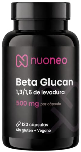 nuoneo Beta-Glucano 1,3/1,6 625 mg con vitamina C y zinc – 120 cápsulas