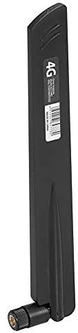 Tosuny Antena SMA 4G 25dBi, Amplificador de señal WiFi Adaptador de módem Dongle LTE, Frecuencia Completa 4G, Conector Macho SMA, Negro