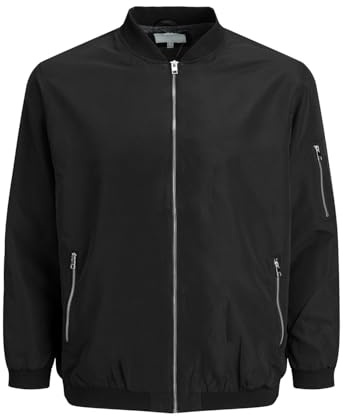 JACK & JONES Jjerush Bomber Ps Noos Homme Blouson bomber, Noir, 4XL