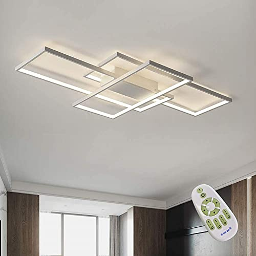 LED-taklampa Modernt vardagsrum Ljuskrona Dimbar Kreativ designlampa Takarmatur Belysning Vardagsrumslampor Sovrumslampor Studiekontor Taklampa,White,140x80x6.5cm