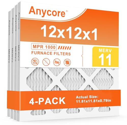 Anycore 12x12x1 AC Air Filter 4 Pack MERV 11