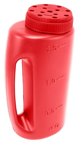LJCM Spargitore di Semi Portatile, Struttura Robusta Spargitore Portatile in Plastica Spessa Durevolezza Vaso per Spargimento di Sale (Rosso)