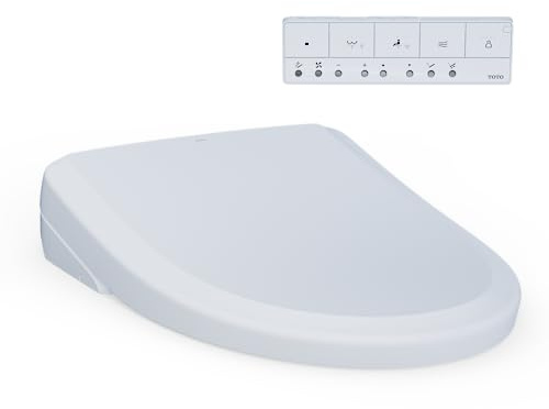 TOTO® WASHLET®+ S7 Electronic Bidet Toilet Seat with EWATER+® Bowl and Wand Cleaning and Classic Lid, Elongated, Cotton White - SW4724AT40#01