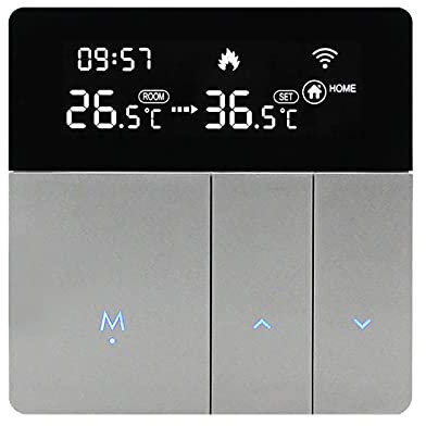 KOCAN (Smart Thermostat) WIFI Termostato intelligente con display LCD Termostato intelligente per riscaldamento Termostato APP e controllo vocale Regolatore di temperatura costante per interni Termost