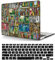 Laptop Hülle für Neues MacBook Air 13 Zoll Modell A1932 A2179 A2337 M1 mit Retina Display and Touch ID 2020 2019 2018 Freisetzung, Plastik Hartschale Case Cover & Tastaturschutz, Bücher