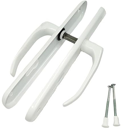 MonJar Poignée de porte longue plaque gauche droite blanche 72 mm (cylindre profilé PZ)