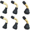 JEYORZY 6 Stücke 90 Grad Motorrad Tubeless Ventil, Roller Ventil, Reifenventil, Messing Tubeless Ventil, Winkelventil Messing Snap-In für Autos, Motorräder, Fahrräder & Motorroller