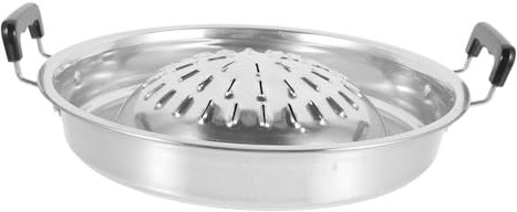 SHOWERORO Metall-Grillpfanne Thai-Grill Grillschale Grilltopf Grillpfanne große Kochfläche für Familienfeiern