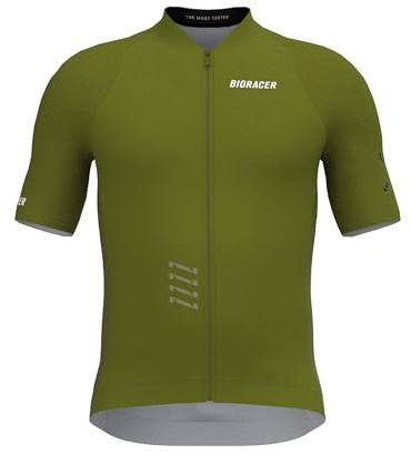Bioracer Radtrikot Kurzarm - Modell '2025 Icon' - Thyme Green - L - Rennrad Trikot für Herren, Radsportbekleidung Herren