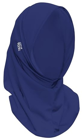 YARRASPORT Hijab sport Hijab da slip Hijab burkini donna musulmana Khimar pratico ed elegante velo donna musulmana per lo sport Hijab donna, Blu marino, Taglia unica