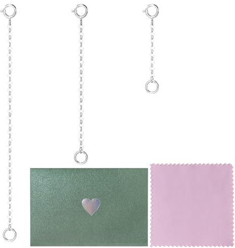3Pcs Silver Necklace Extenders for Women, 1/2/3 Inches 925 Sterling Silver Necklace Extender, Chain Extenders for Necklaces Bracelets Chokers Anklets, Silver Necklace Chain for Jewelry Making
