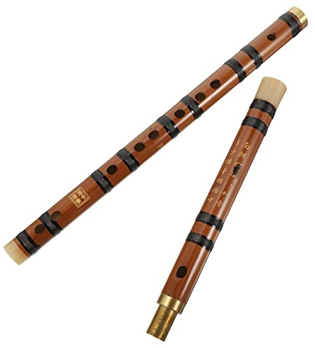 Yardwe Flauta de Bambú Estilo Chino Instrumento Musical Tradicional para Principiantes y Adultos Portátil