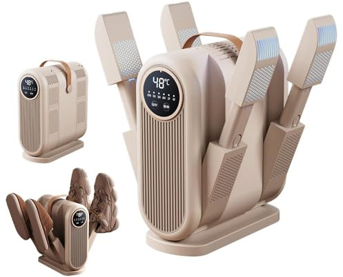 Sèche-chaussures Et Chauffe-électrique, Sèche-bottes Pliable Avec Stérilisation Uv, Circulation De Chaleur à 360° Et Minuterie Intelligente Pour Bottes De Ski Et Chapeaux