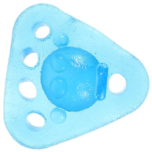 BELLIFFY Pelota Triangular de TPR para Ejercitar Dedos y Antebrazo Entrenamiento de Fuerza y Rehabilitación Muscular Pelota Antiestrés Azul Suave para Oficina y Viaje