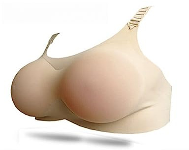 osiuujkw Breast Forms Lightweight Fake Boobs Prosthesis Bra Skin Friendly A-D Cup Bra, Skin Color, Women/D Cup