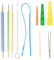 ieron Tube Turners Fabric Turning Tube Clamping Set Turner Hook Elastic Threader Tools Kit for DIY Sewing
