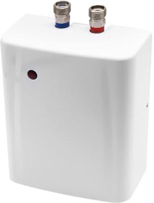 Klein Durchlauferhitzer, 3500W 230V Elektrische Durchlauferhitzer Vier Schutzfunktionen G3/8“ Schnittstelle für Küchenspülen oder Waschbecken, 17 * 13 * 7cm