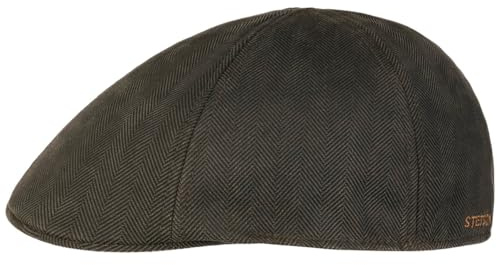 Stetson Herringbone Duck Coppola Spina di Pesce Multicolore Rivestito in Pile Uomo Autunno Inverno