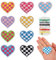 16 Stück Herz-Aufbügler Bestickte Aufnäher,Bügel Patches,Herz Flicken zum Aufbügeln,Aufnäher Patches zum Aufbügeln Erwachsene für Kleidung, Kleider,Hüte,Jeans,Diy-Rucksäcke und Schuhe-Farbe