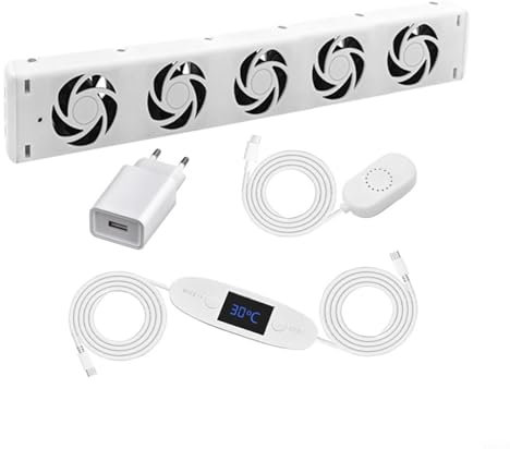 WIIYENA Heizkörper Ventilator Set,Smartes Heizgebläse für Heizungen,Intelligenter Heizkörperverstärker Erhöhen,Zum Sparen Von Energie(MXRV-201)