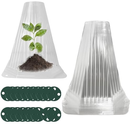 Wiseten Lot de 20 chapeaux de protection pour plantes - Protection contre les oiseaux, les escargots, le gel ou les intempéries