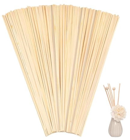 50 Stück Holzstäbe rund natur Holzstäbe, klassische Bambus-Holzdübel Stäbe Ultra glatte Bambusstäbe Bastelstäbe Stick für Kunsthandwerk Projekte DIY Dekorationen Modellbau, 3 x 300 mm