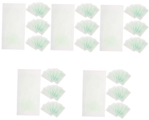 FOMIYES 5sets Kleine Wachsstreifen Vlies Aqua Tint Rasierschaum Körperwachsstreifen Rasiergel Werkzeug Wachsstreifen Zur Haarentfernung Gesichtswachsstreifen Für Frauen Light Green 30pcs*5