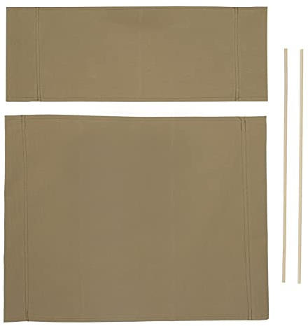 ANKROYU Funda de silla de director impermeable a prueba de polvo tela Oxford de repuesto con palos de bambú para casa, oficina y exterior, color caqui, 20 x 55 cm, 42 x 55 cm