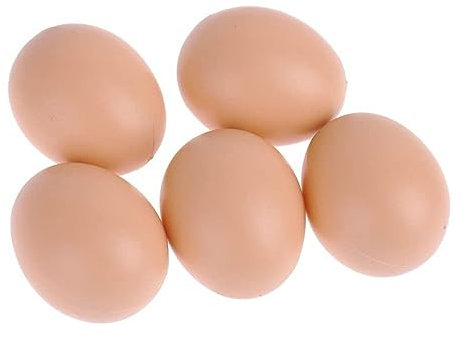 Lot de 5 faux œufs de poule, œufs factices, pour encourager la ponte, décorations d'intérieur