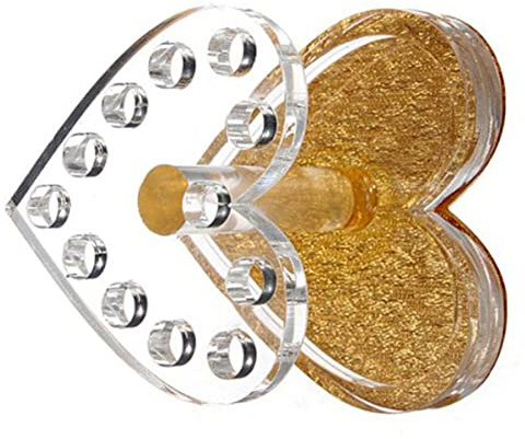 CTIRCHIU Porte-pinceau à Ongles en Pet de Cœur, Accessoire Ongle Portable et Facile à Utiliser pour Manucure Nail Art Débutant