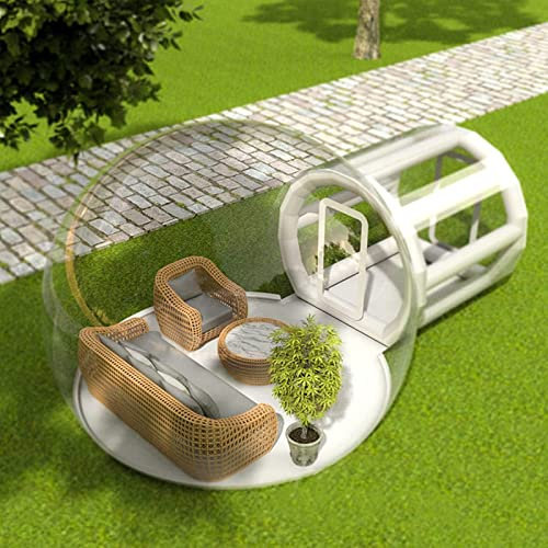 Tenda gonfiabile a bolle – Serra a cupola trasparente per interni ed esterni per osservare le stelle con asciugacapelli – perfetta per campeggio e giardino