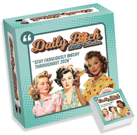 Daily B*tch 2026 Desk Calendar – Funny Sarcastic Quotes