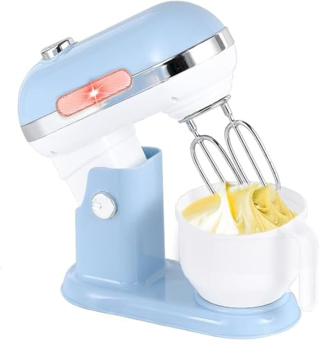 BAKAJI Planetaria Giocattolo per Bambini con Luci e Suoni Realistici, Frullatore Sbattitore con Fruste, Mixer Impastatrice per Giochi di Ruolo Finzione, Gioco Pasticceria, Cuoco, Idea Regalo