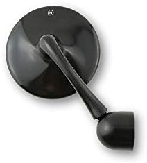 HIGHSIDER Classic Motorrad Lenkerendenspiegel, links und rechts verwendbar, E-geprüft (schwarz)