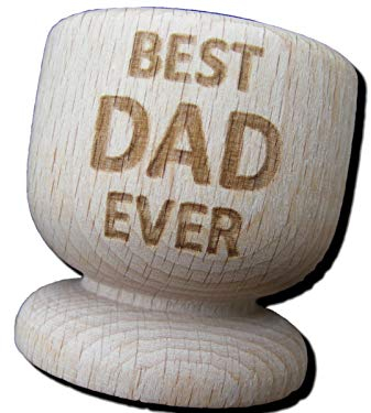 FastCraft Best DAD Ever Greatest Fathers Day Wooden Egg Cup Present Gift IDEA EGGCUP