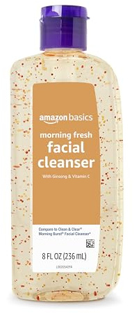 Amazon Basics Morning Fresh Facial Cleanser with Ginseng and Vitamin C, 8 fl oz