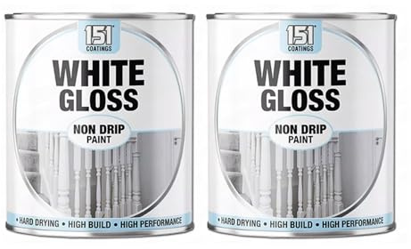 YSAMAX 300 ML White Gloss Non-Drip Paint, Quick Drying Formula, Long-Lasting Beauty And Protection, Attractive Appearance, Both Indoors And Outdoors, (2PCS)