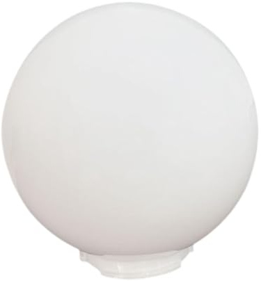 Sharplace Lámpara de Poste con Globo de acrílico, Pantalla Decorativa Blanca para iluminación Exterior, 400 Mm