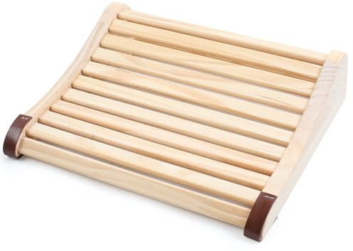 Gemsaya Poggiatesta per sauna in legno, ergonomico, per sauna, cuscino cervicale, 37 x 33 x 10 cm