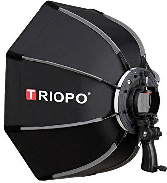 Triopo - Difusor de caixa suave paraugas octágono Modificador de luz para fotografía flash Studio Strobe (90 cm)