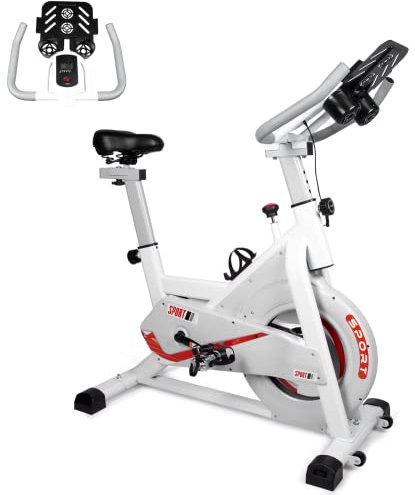 Heimtrainer für den Innenbereich, EVOLAND Profi-Heimtrainer, LCD-Display, Statische Stabilität Heimtrainer Fahrrad, Halterung für Wasserkocher, Verstellbarer Sitz