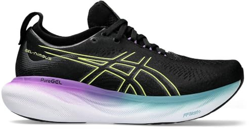 ASICS Nimbus 25 Donna Laufschuhe Schwarz Gelb