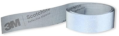 Salzmann Reflexband för sömnad | DIY Reflekterande tygband | Tillverkat med 3M Scotchlite | Silver, 3cm x 200cm