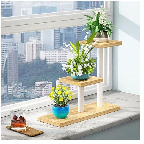 Blumenständer Pflanzenständer Blumentreppe Quadratischer Desktop-Sukkulentenständer Aus Metall, Tischplatte, Fensterbank, Pflanzenregal, Niedlicher Pflanzenhalter Blumenbank Pflanzenregal Blumenregal